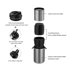 Popular multifuncional <span class=keywords><strong>moler</strong></span> y preparar 3 en 1 se adapta al soporte del coche eléctrico mini <span class=keywords><strong>cafetera</strong></span> portátil - Product Image 2