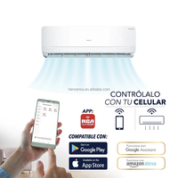 Inverter AC 220v 60hz DC, pendingin udara dingin/panas Mini terpisah untuk kamar 24000BTU 7KW dengan kontrol aplikasi Wifi pintar