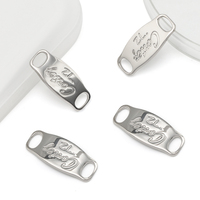 Breloque de chaussure personnalisée de haute qualité, logo gravé au laser sur alliage de zinc pour la décoration de baskets et de chaussures