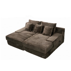 Canapé <span class=keywords><strong>convertible</strong></span> moderne de luxe en velours en forme de U, deux places, sans dossier, avec fonctions réglables, design durable pour salon et hôtel - Product Image 4