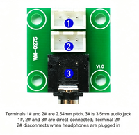 Carte adaptatrice de prise audio stéréo 3,5 mm pour châssis d'amplificateur 2,54-3P, carte de câblage DIY
