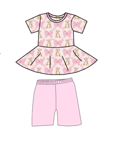 Qingli OEM Set Estivo per Bambini in Due Pezzi, Ultimo Design, Stampe Personalizzate, Abbigliamento per Bambine, Senza Dazi Doganali - Product Image 3