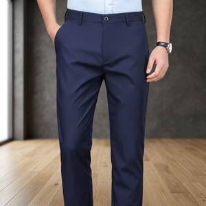 Pantalones de Vestir y Deporte para Hombre, Estilo Casual Elegante, de Secado Rápido y Elásticos, en Negro/Azul Marino, para Primavera/Otoño - Product Image 2