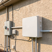 Boîtier de jonction électrique étanche IP65 en ABS avec embouts de câble en caoutchouc, boîtier de protection de câbles pour équipement électronique extérieur