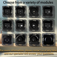 Prises et fiches électriques NOVSKI série F en PVC, norme européenne, avec ports USB A/C noirs, 110-250V, pour usage domestique