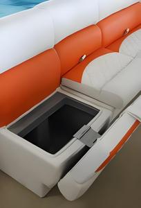 Kinocean 2025, cómodo barco pontón de ocio de 22 pies para parejas, salidas, tubo de <span class=keywords><strong>kayak</strong></span> en estanque de Río, Material de aluminio - Product Image 6