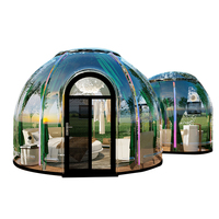 Dôme transparent en polycarbonate personnalisé moderne pour l'extérieur, structure en aluminium, design ciel étoilé pour hôtels, garantie de plus de 5 ans