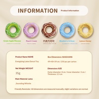 Jouet à mâcher sonore en latex Vitality Sweet Donut pour chiens de petite/moyenne taille (Corgis, Bichons) - Auto-entretenissement et soulagement de l'ennui