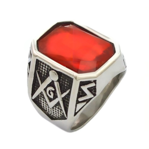 TG 하이 퀄리티 천연 사파이어 반지 스테인레스 스틸 남자 반지 큰 보석 ZIRCON 반지 남자 주식 - Product Image 3