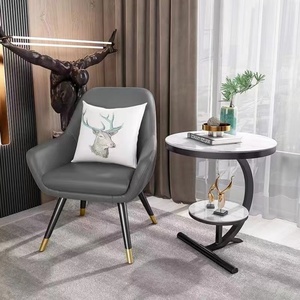 Petite table basse ronde en pierre pour appartement, style luxe léger, idéale pour hôtel et appartement. - Product Image 5