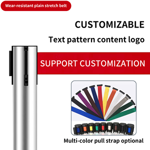 Tổ chức sự kiện đám đông kiểm soát rào cản bài xếp hàng dòng Divider stanchion với nặng cơ sở & an toàn Red Belt cho triển lãm Ngân hàng siêu thị - Product Image 6