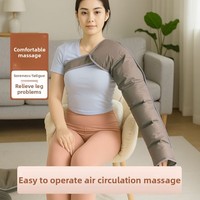 Système de massage des jambes par compression d'air avec bottes de pressothérapie numériques 6 chambres blanc et noir pour la récupération musculaire des jambes
