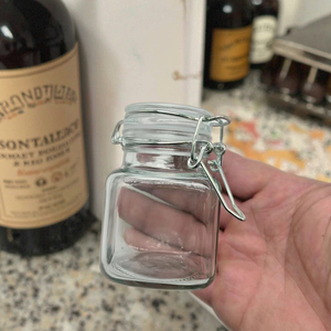 BZY - <span class=keywords><strong>Precio</strong></span> más económico - Mini frasco <span class=keywords><strong>de</strong></span> vidrio cuadrado hermético <span class=keywords><strong>de</strong></span> 100 ml con tapa <span class=keywords><strong>de</strong></span> clip giratoria y serigrafía para almacenamiento <span class=keywords><strong>de</strong></span> alimentos, Jiangsu - Product Image 5