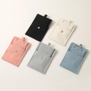 Bolsa de Regalo para Joyería, Estilo Vintage, Hecha a Mano, Ligera, de Terciopelo, con Cierre de Botón a Presión, para Anillos, Pulseras y Collares - Product Image 1