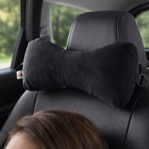 Coussin de soutien cervical en mousse à mémoire de forme personnalisé pour voiture, pour un confort de voyage, sangle réglable, noir, coussin de siège de véhicule - Product Image 1