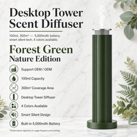 Diffuseur de parfum commercial et domestique ultra-mince en forme de tour, 300m³, sans eau, nébulisation à air froid, contrôle par application, en métal, pour huiles essentielles