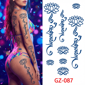 Tatuaggi Temporanei Semi-Permanenti <span class=keywords><strong>con</strong></span> Oltre 5000 Disegni, Impermeabili, Resistenti al Sudore, Durata 2 Settimane, Motivi Floreali - Product Image 2