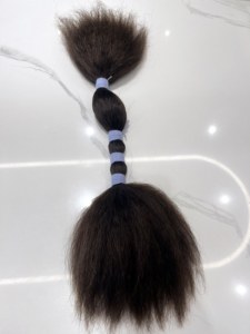 Venta caliente 100% Real Virgin Brazilian Hair Bulk Kinky Straight Wet and Wavy #2 Extremos doblemente dibujados - Product Image 3