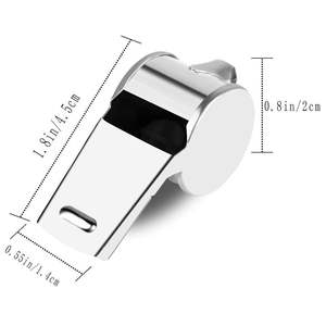 Спортивный свисток из нержавеющей стали с громким звуком, на шнурке, для тренера, судьи, спасателя, с возможностью нанесения логотипа - Product Image 4