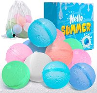 Lot de 12/24 ballons d'été réutilisables rechargeables auto-scellants à remplissage rapide ballon de polo en silicone avec sphère d'eau