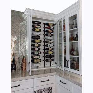 Vitrine de salon, <span class=keywords><strong>bar</strong></span> <span class=keywords><strong>d</strong></span>'<span class=keywords><strong>angle</strong></span> <span class=keywords><strong>en</strong></span> <span class=keywords><strong>bois</strong></span>, armoire à vin avec réfrigérateur à vin - Product Image 2