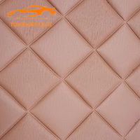 Tela de Cuero Repujada, Cuero Acolchado, Cuero de PVC con Espuma, Tapete de Auto 5D Impermeable, Tapicería para Muebles de Exterior