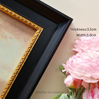 Tableaux de paysages européens et fleurs, impressions vintage, art mural encadré en bois, articles de décoration intérieure, toiles de luxe à suspendre