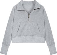 Sweat-shirts à capuche pour filles en gros – Pulls d'hiver à demi-zip et manches longues pour enfants, jeunes et préadolescentes – Vêtements mignons et stylés