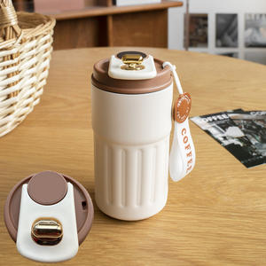 Gobelet isotherme portable en acier inoxydable de 450 ml avec couvercle anti-fuite, affichage de la température, tasse à café électronique intelligente, ensemble de boissons - Product Image 3
