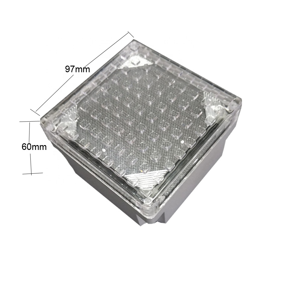 Водонепроницаемый подземный дорожный светильник-гвоздик, уличный дорожный проход, садовая лампа, похороненная IP 68 Беспроводная солнечная энергия, дорожный отражатель