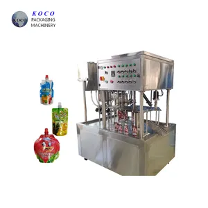 KOCO otomatik 2 kafa sıvı torbası suyu su dolum ve mühürleme makinesi ANHUI fabrika