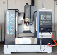 Machine de fraisage CNC verticale miniature SHANDONG HUAWEI XK7124 de bonne qualité, à broche unique, avec rails linéaires taïwanais de haute précision