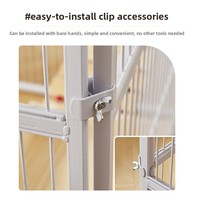 Cage pour chats, oiseaux, chiens, perroquets en métal massif extra large, modulable pour un espace libre - Conception simple, cage de vol et de course sécurisée