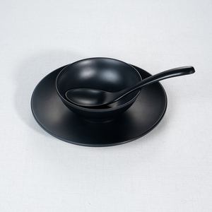 Nhật Bản Hàn Quốc Sang Trọng Sushi Sakura Freestyle Nhà Hàng Bộ Đồ Ăn Đặt Thân Thiện Với Môi Đen <span class=keywords><strong>Melamine</strong></span> Vuông Đồ Ăn Bát Canh - Product Image 6