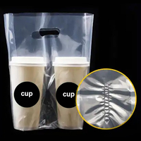Film thermoscellant personnalisé en PE pour deux tasses de bubble tea et de café, emballage à emporter