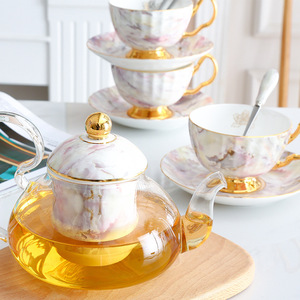 <span class=keywords><strong>Set</strong></span> completo moderno di <span class=keywords><strong>tisane</strong></span> per uso domestico teiera in ceramica per tè in vetro resistente alle alte Temperature <span class=keywords><strong>Set</strong></span> da tè pomeridiano britannico - Product Image 4