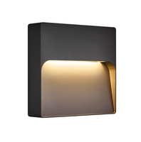 PC2002 6W Luminaire mural carré étanche à LED SMD pour escaliers extérieurs, marches, IP65, lampe murale moderne