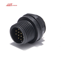 LLT M16 Connecteur étanche 12 Volt Ip67 12 Pins Type de montage sur panneau arrière électrique avec prise et prise