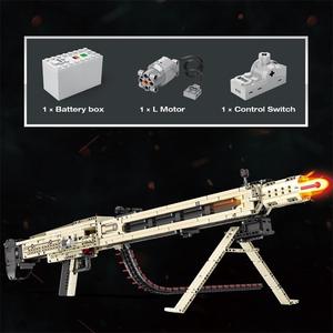 Reobrix 77006, Modelo de Arma Técnica <span class=keywords><strong>Militar</strong></span> Alemana MG-42, Bloques de Construcción MOC, Puede Disparar Balas, Juguete de Ladrillos, Regalo para Festividades - Product Image 3