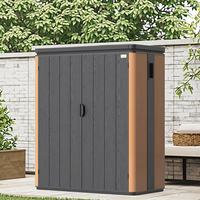 Prix d'usine, boîte de rangement de jardin en plastique écologique facilement assemblable, revêtement PVC, 71 gallons, boîte de rangement pour terrasse