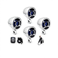 Système audio SHARK pour moto, 41 canaux haute puissance, compatible USB et carte SD, stéréo multifonction, compatible OLIVER