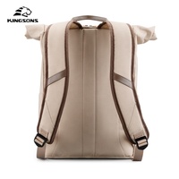 Sac à dos scolaire Kingsons imperméable à enroulement, en RPET recyclé, 20L, pour ordinateur portable et livres, pour étudiants, logo personnalisé, OEM, vente en gros