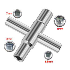 Mini clé universelle multifonction 4-en-1 en acier au chrome-vanadium pour robinet, clé carrée, outil <span class=keywords><strong>de</strong></span> plomberie DIY OEM pour salle <span class=keywords><strong>de</strong></span> bain, gaz rapide - Product Image 3