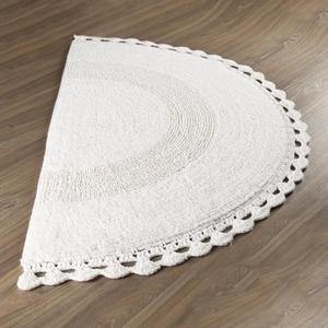 พรมห้องน้ำสไตล์โบฮีเมียนแบบครึ่งวงกลมดูดซับได้ดีขอบถักด้วยมืองานทำมือในห้องน้ำสามารถซักได้ - Product Image 2
