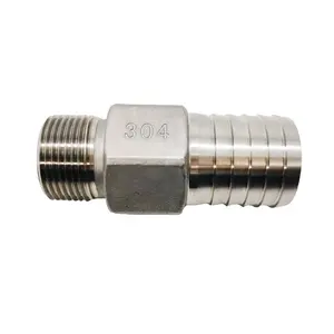 ss304 316 stainless steel investment casting hose barb fitting 1/4 - 4 inch for OEM order