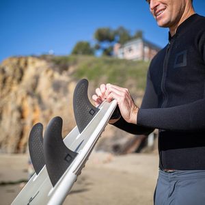 Aleta <span class=keywords><strong>de</strong></span> Surf <span class=keywords><strong>de</strong></span> <span class=keywords><strong>Fibra</strong></span> <span class=keywords><strong>de</strong></span> <span class=keywords><strong>Carbono</strong></span> Negra <span class=keywords><strong>de</strong></span> 106 mm, Personalizada, para Tabla Larga, Deportes Acuáticos, Venta Caliente - Product Image 5
