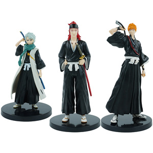 3 pièces/ensemble 14-18cm Kurosaki Ichigo Hitsugaya Toushirou Abarai <span class=keywords><strong>Renji</strong></span> Personnage de dessin animé Bleach Figurine d'action - Product Image 1