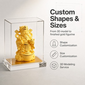 Statuette di Divinità Sacrali Moderne e Tradizionali in Oro Puro Sabbiato, Realizzate su Misura, in Metallo con Finitura Vellutata di Alta Qualità - Product Image 2