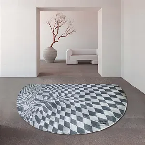 Large Area Rug Round Handmade Rug 3D Tuft Carpets Wall To Wall Floor Mat Hotel Rugs Custom Carpets For Sale