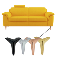 Offre Spéciale Moderne Y FORME Noir Or Chrome Chaise Base En Métal Fer Meubles Pieds Cabinet Jambe Lit Canapé Jambes En Laiton Meubles Jambes
